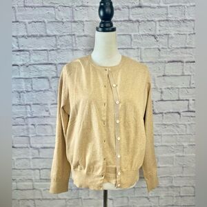 Lands’ End Fine-Gauge Cotton‎ Cardigan & Tank Set NWT Large Opened to take pics